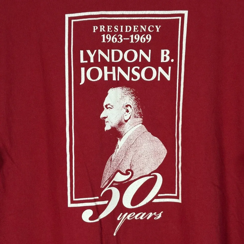 American Apparel Lyndon B Johnson National Historical Park LBJ T-Shirt Red XL